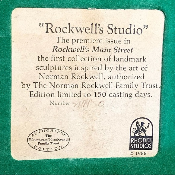 Rockwell Studio Main Street Sculptured House Limited Edition Numbered - Picture 7 of 9